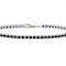 Black Spinel Two-Tone Tennis Bracelet In Rhodium And 18K Gold Over
Sterling Silver 6.50ctw