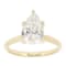 Lab-Grown Diamond Pear Shape Solitaire Ring In 14K Gold 2.00ct