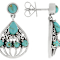 Turquoise Dangle Sterling Silver Earrings