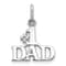 Rhodium Over 14K White Gold Number 1 DAD Charm