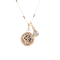 Barse Labradorite Leo Charm Necklace In Bronze