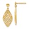14K Yellow Gold Polished Diamond-cut Post Dangle Earrings