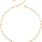14k Gold Plated over Brass Paperclip Link Chain Adjustable Necklace