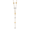 14k Yellow Gold and 14k White Gold Polished Adjustable Beaded Y-Drop
Cable Link 17.5 Inch Necklace