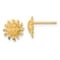 14k Yellow Gold Satin and Diamond-cut Sun Stud Earrings
