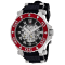 Seapro Men's Seaway Black Dial, Red Bezel, Black Rubber Strap Watch