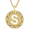 Cardano Initial S Pendant Necklace In 18K Gold Over Bronze