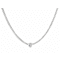 CZ Heart Tennis Necklace In Sterling Silver 17.10ctw 16 Inch