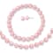 Rhodium Over Sterling Silver 7-8mm Pink Freshwater Pearl Earring
Bracelet Necklace Set