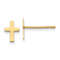 14k Yellow Gold Children's Cross Stud Earrings