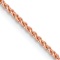 14k Rose Gold 1.25mm Solid Polished Spiga 24 Inch Chain