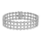 18K White Gold Diamond 3 Row 7.25-inch Bracelet 6.23ctw