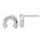 Rhodium Over 14k White Gold Polished U Shape Tube Earrings