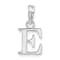 Sterling Silver Polished Block Initial -E- Pendant