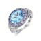 Blue Topaz and Tanzanite Sterling Silver Ring, 4.75ctw
