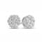 0.50cttw Diamond Cluster Earring set in 14k White Gold