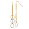 14k Yellow Gold, 14k White Gold and 14k Rose Gold Textured Faceted
Circle Dangle Earrings
