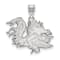 Rhodium Over Sterling Silver LogoArt University of South Carolina Large Pendant