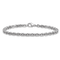 Rhodium Over Sterling Silver 4.0mm Cable 8 Inch Chain