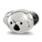 Sterling Silver Enamel Koala Bear Face Bead