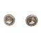 1.94 Ctw Diamond Slice and 1.70 Ctw White Diamond Earring in 18K YG