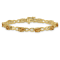14k Two-tone Gold 7x5mm Oval Citrine Bracelet
