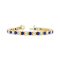 6.25ctw Sapphire and Diamond Bracelet in 14k Yellow Gold