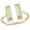 1ct Peridot and 0.10ctw Diamond in 14k Yellow Gold Open Design Ring