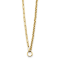 14K Yellow Gold Rolo and Paperclip Link 16-inch Lariat Necklace