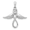Rhodium Over 14k White Gold Diamond Infinity Angel Pendant