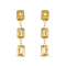 Citrine 7x5mm Rectangular Octagonal 14K Yellow Gold Dangle Earrings
