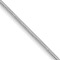 Rhodium Over 14k White Gold 0.6mm Solid Octagonal Snake 24 Inch Chain