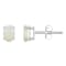 6x4mm Oval Opal 14k White Gold Stud Earrings