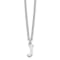 Rhodium Over Sterling Silver Cutout Letter J Initial Necklace