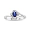 0.28ctw Sapphire and Diamond Ring in 14k White Gold