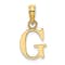 14k Yellow Gold Polished Block Letter G Initial Pendant