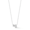 Sterling Statements Rhodium Over Sterling Silver Cubic Zirconia 2 Stone Necklace
