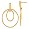 14k Yellow Gold Polished Circle Dangle Earrings