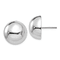 Rhodium Over 14k White Gold 16mm Half Ball Stud Earrings