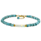 Opal And Turquoise Rondelle Beaded Bracelet In 18K Gold Over Sterling Silver