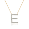 Lab-Grown Diamond Initial E Necklace In 14K Gold Over Sterling Silver 0.50ctw