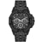 Bulova Men's Octava Black Dial, Black Stainless Steel Watch