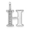 14K White Gold Diamond Letter H Initial Pendant