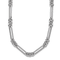 Rhodium Over 14k White Gold Polished Fancy Link Necklace