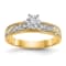 14K Yellow Gold AA Quality Engagement Ring 0.09ctw