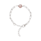 Blush Cultured Pearl Paperclip Chain Bracelet in Sterling Silver