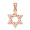 14k Rose Gold Polished Star of David Pendant