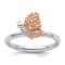 14K Rose Gold Over Sterling Silver Stackable Expressions Diamond
Butterfly Ring 0.05ctw