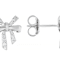 CZ Bow Stud Earrings In Platinum-Enhanced Sterling Silver 0.46ctw