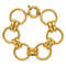 14K Yellow Gold 25.4mm Circles 7.5 inch Bracelet